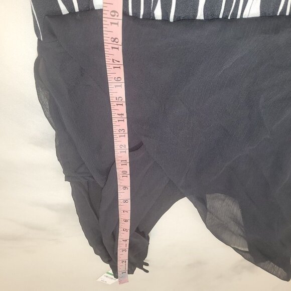 NWT Bar III Draped-Neck Black White Striped Jumpsuit Size Large - Picture 7 of 8